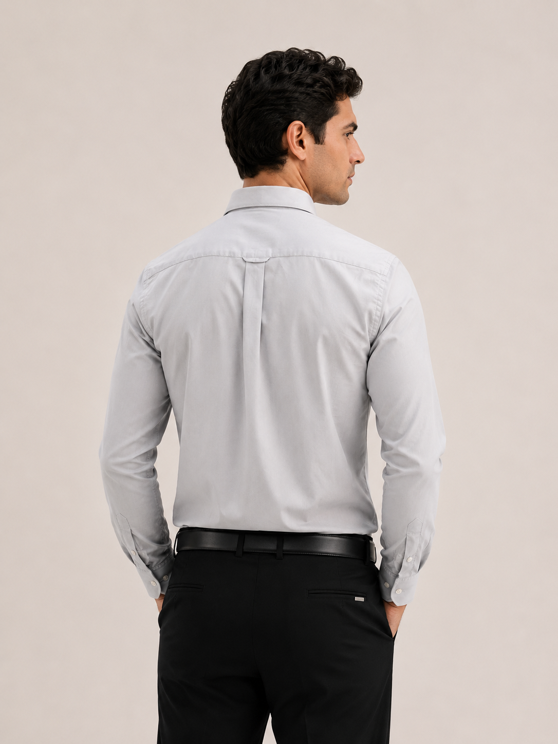 Dobby solid color shirt