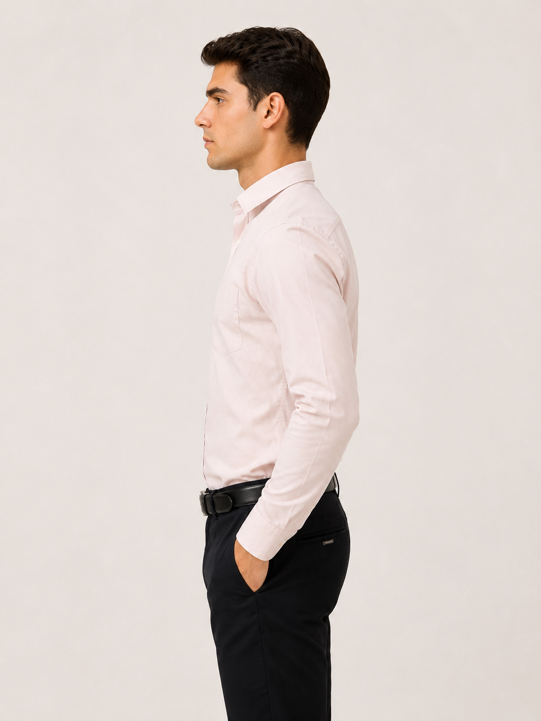 Dobby solid color shirt