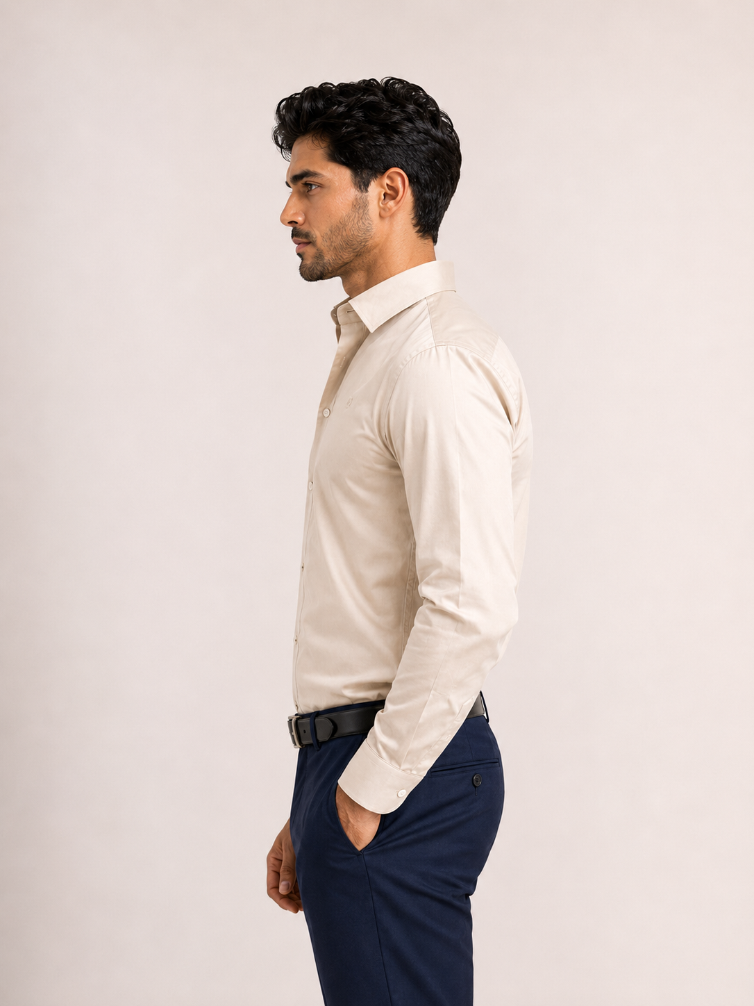 Solid Luxury Satin Lycra Partywear Shirt for Men