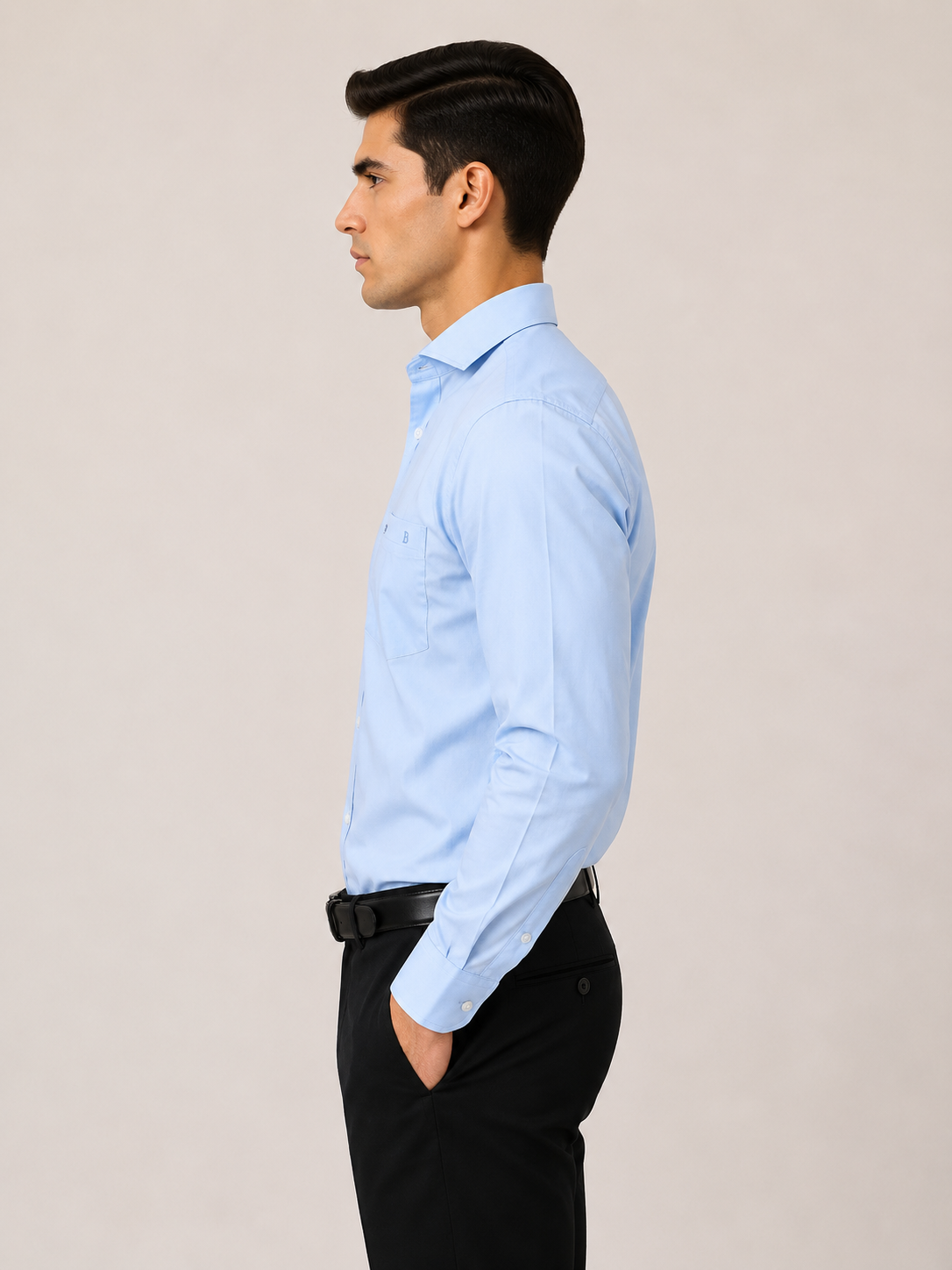 Dobby solid color shirt
