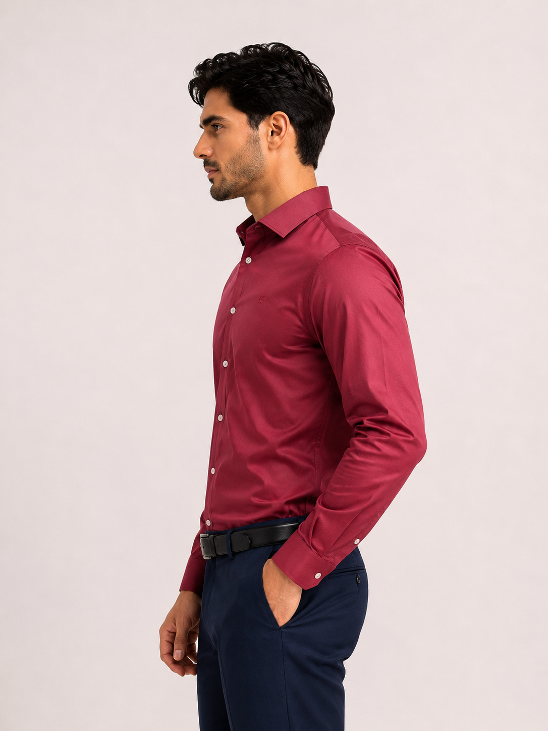 Solid Luxury Satin Lycra Partywear Shirt for Men