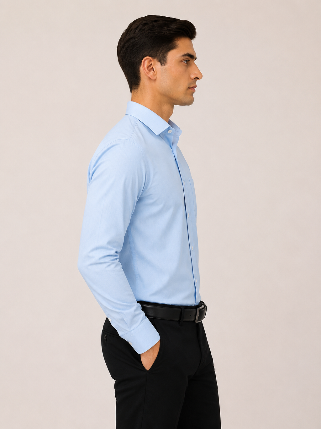 Dobby solid color shirt