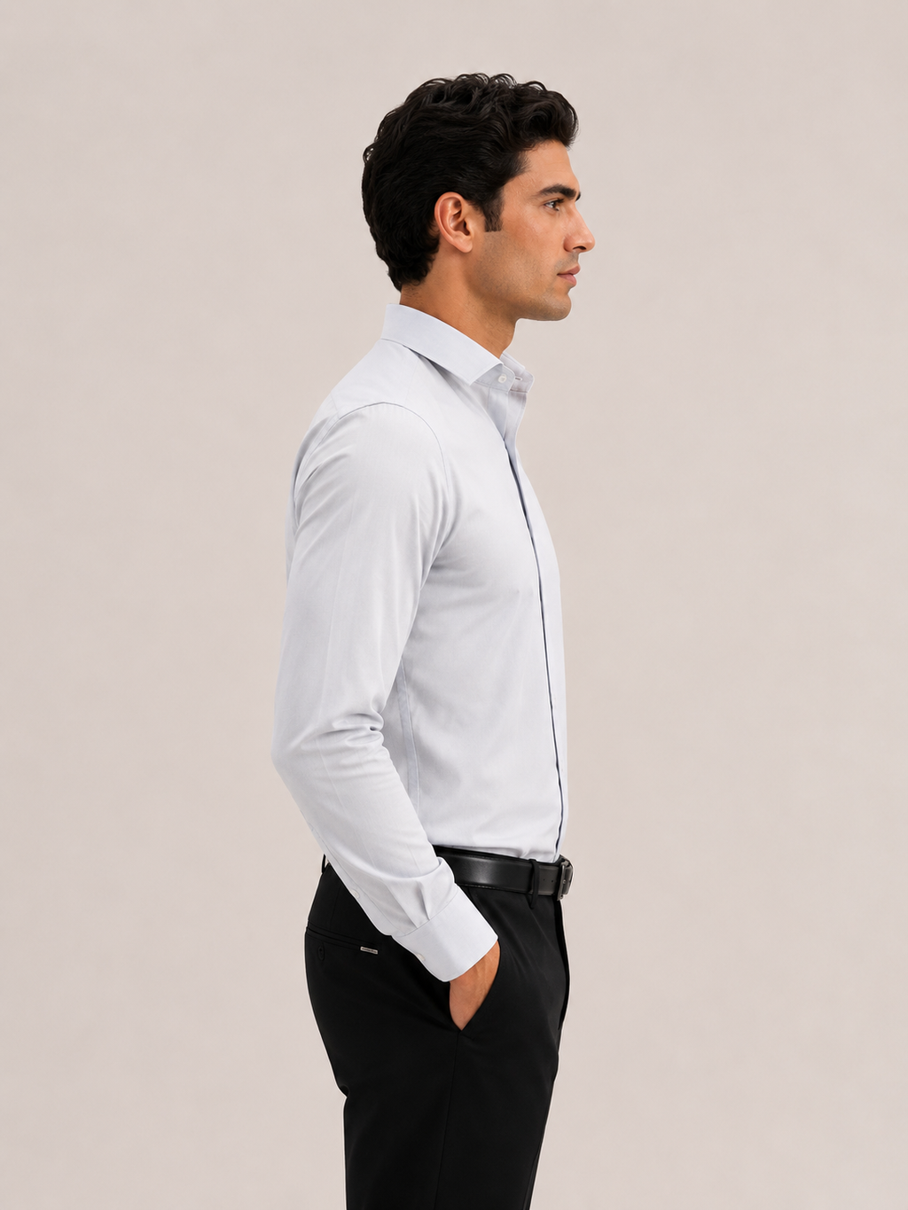 Dobby solid color shirt