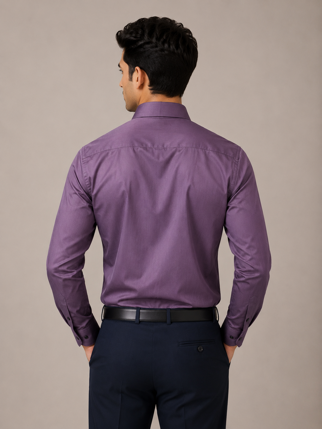 Satin solid color shirt
