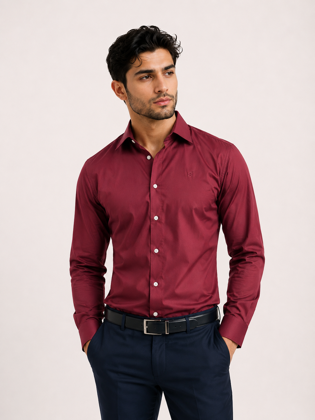 Solid Luxury Satin Lycra Partywear Shirt for Men