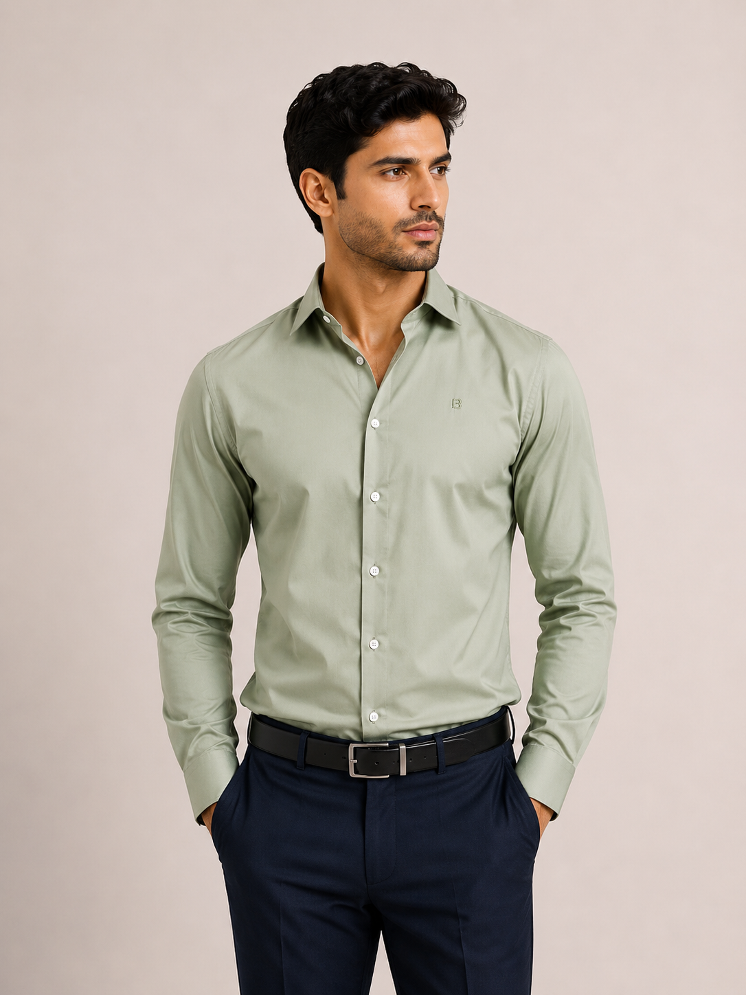 Solid Luxury Satin Lycra Partywear Shirt for Men