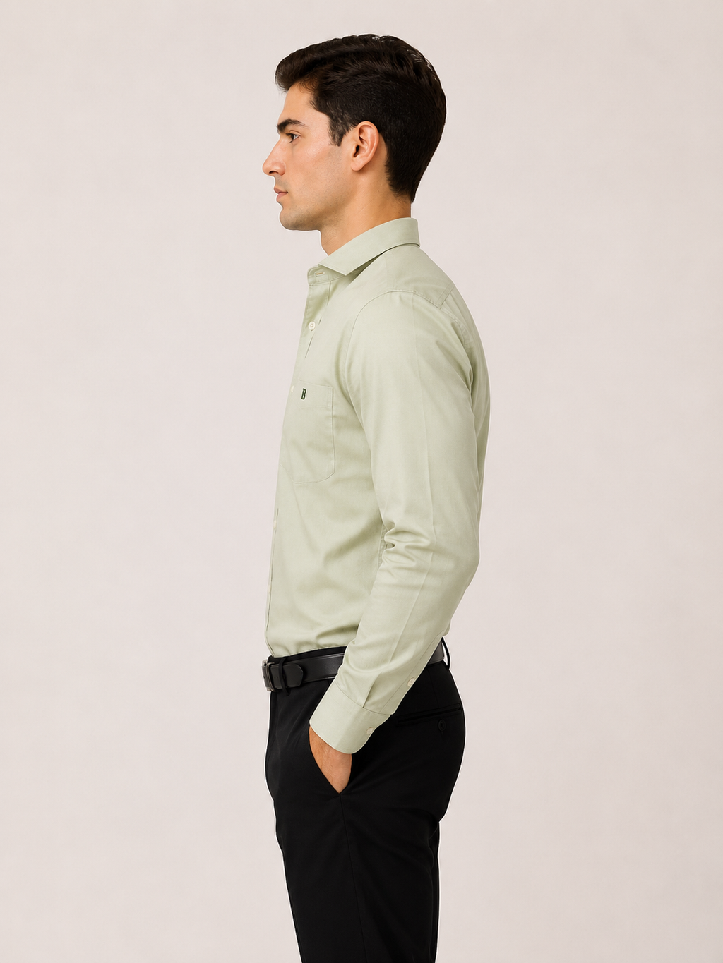 Dobby solid color shirt