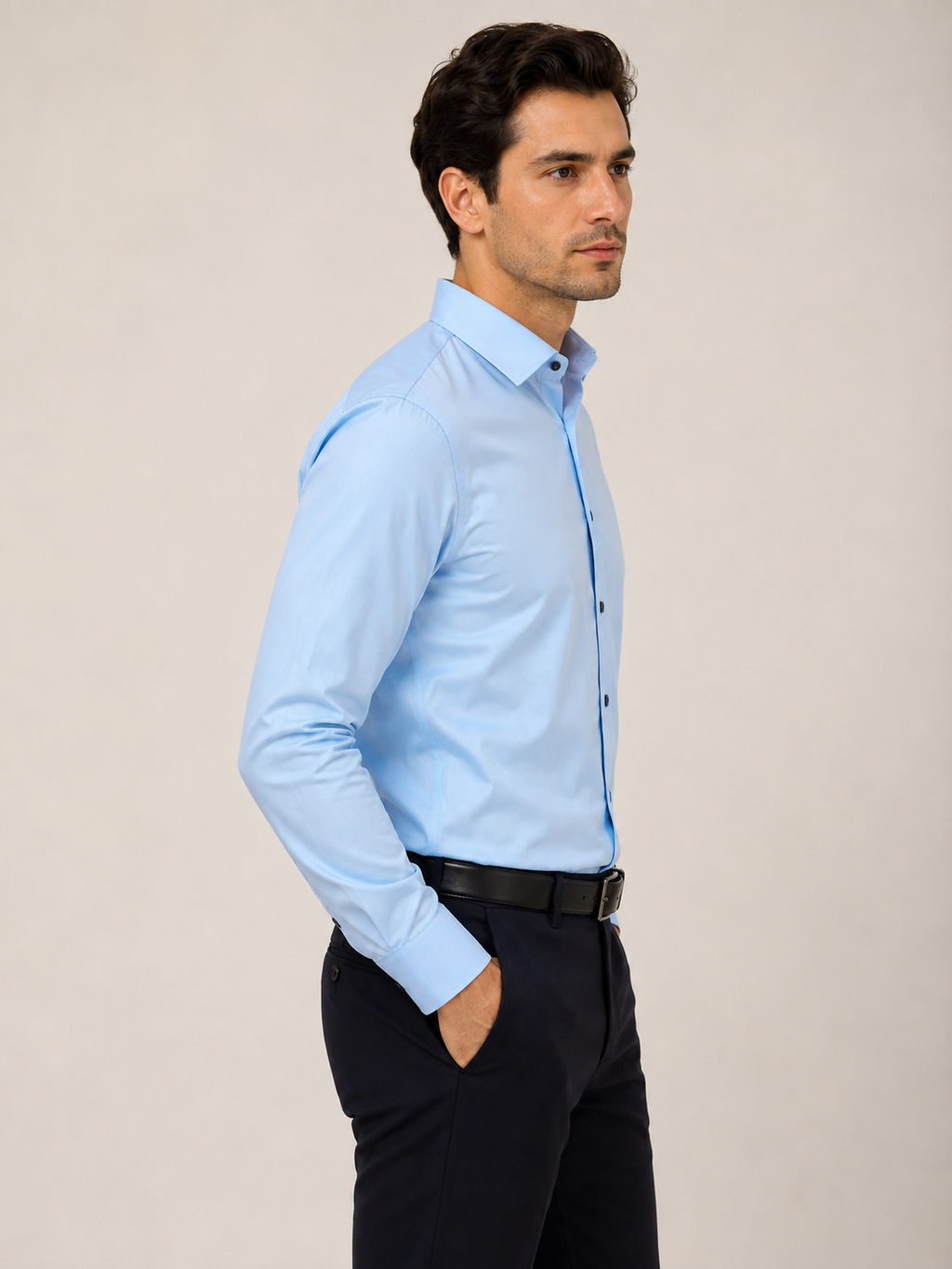 Satin solid color shirt
