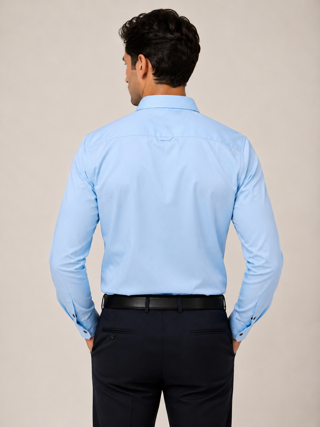 Satin solid color shirt