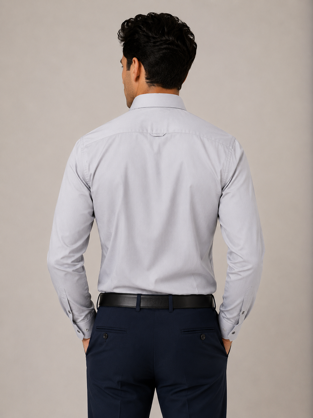 Satin solid color shirt