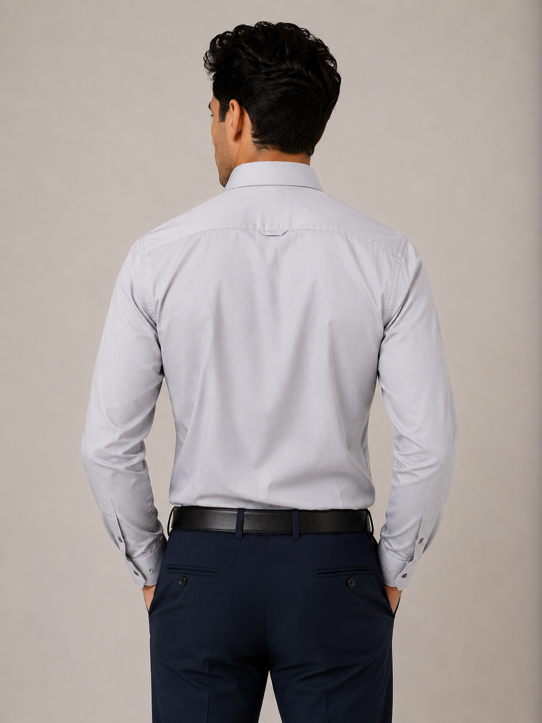 Satin solid color shirt