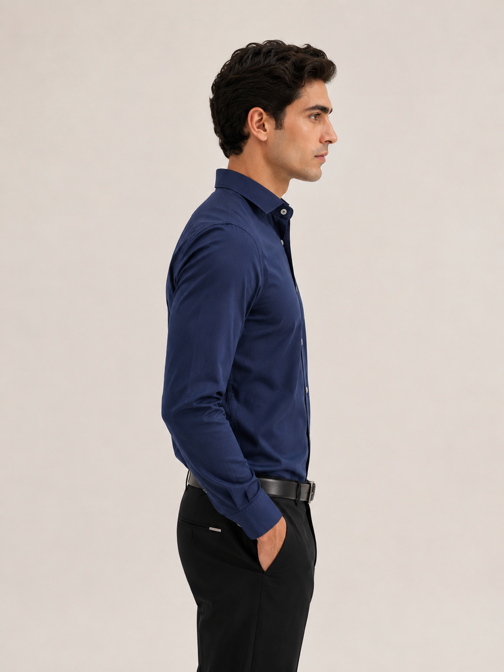 Dobby solid color shirt