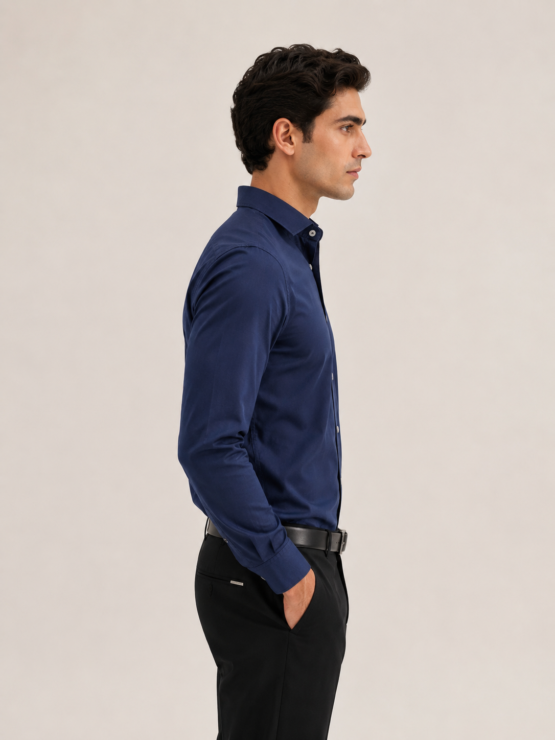 Dobby solid color shirt