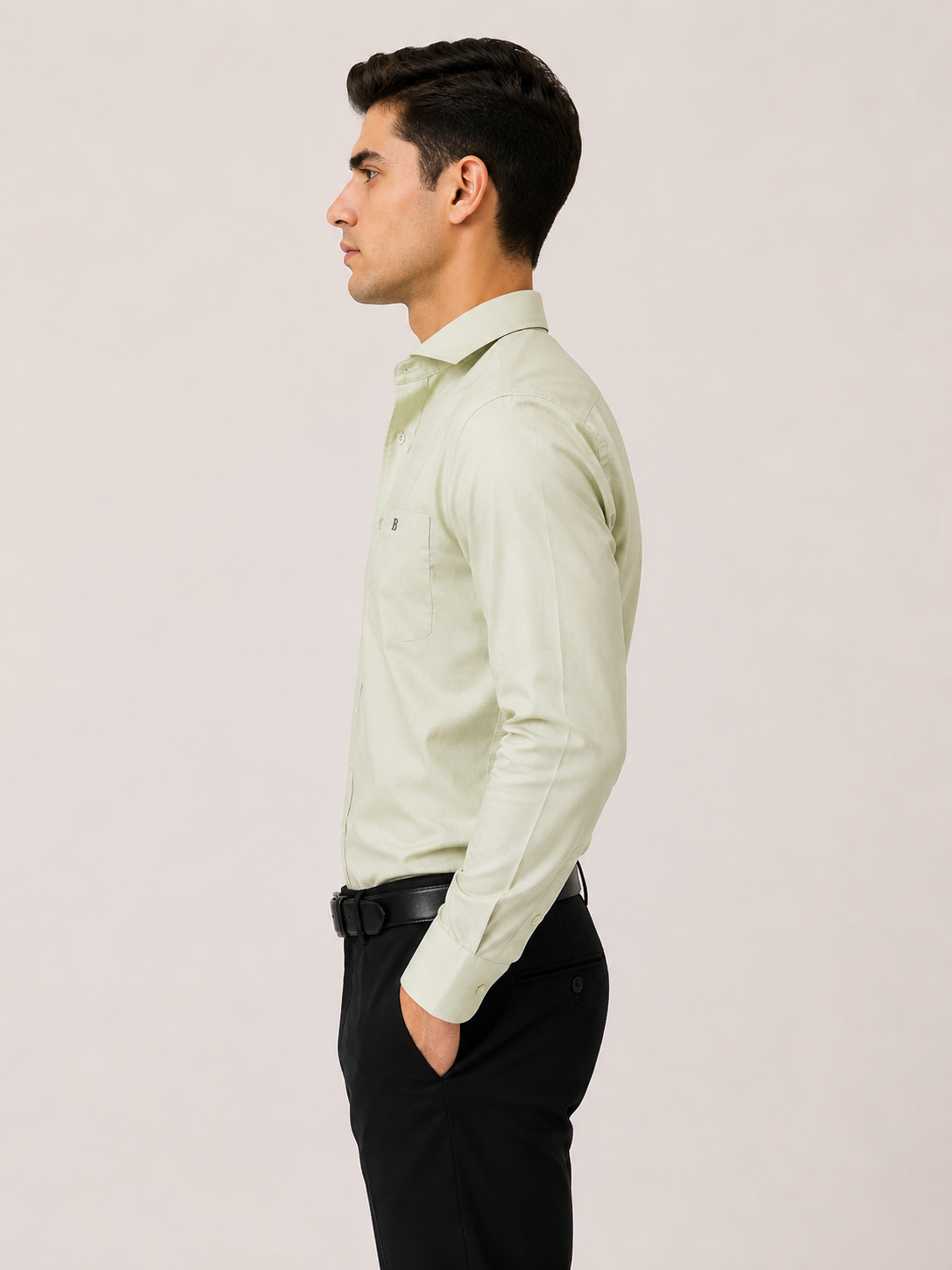 Dobby solid color shirt