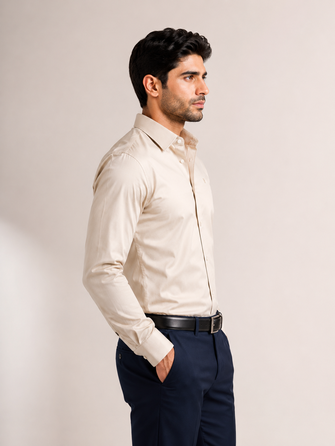 Solid Luxury Satin Lycra Partywear Shirt for Men