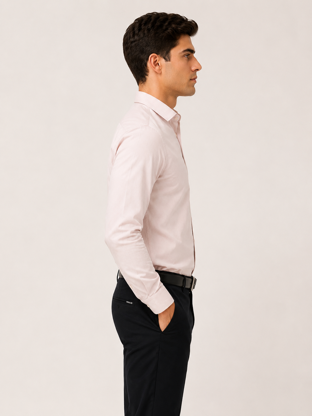 Dobby solid color shirt