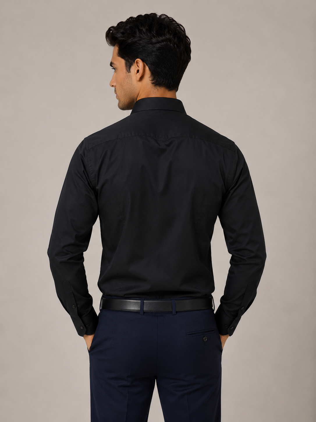 Satin solid color shirt