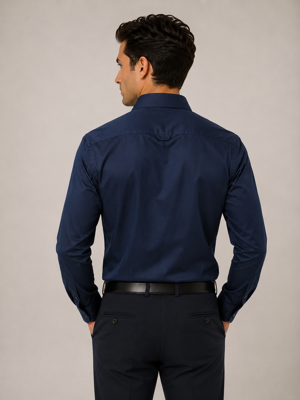 Satin solid color shirt