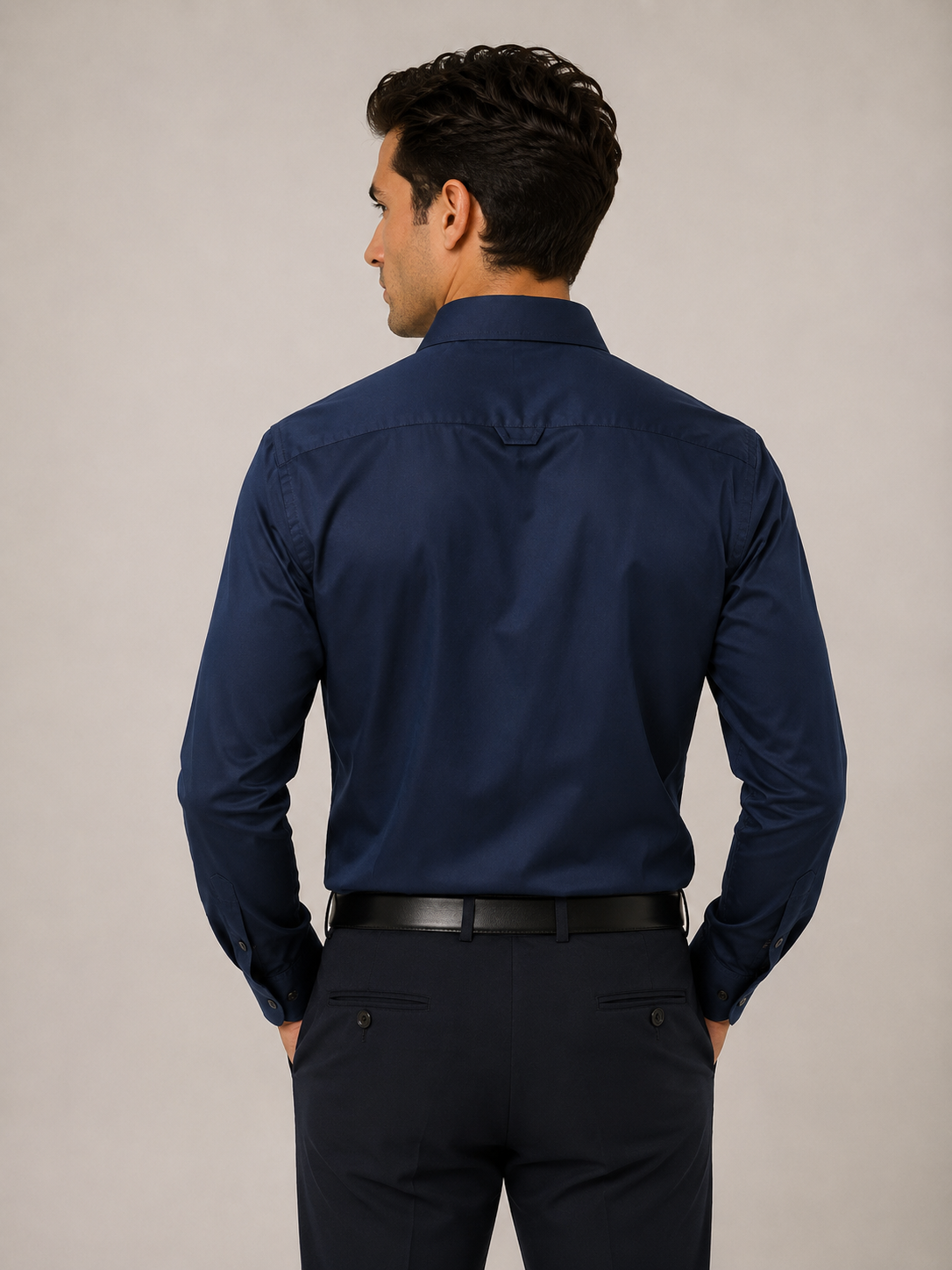 Satin solid color shirt