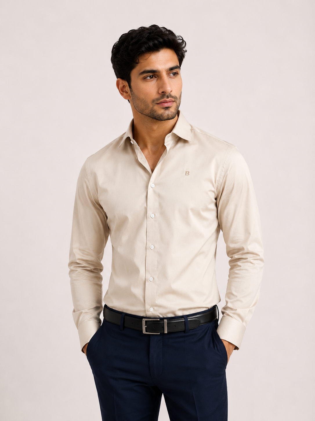Solid Luxury Satin Lycra Partywear Shirt for Men