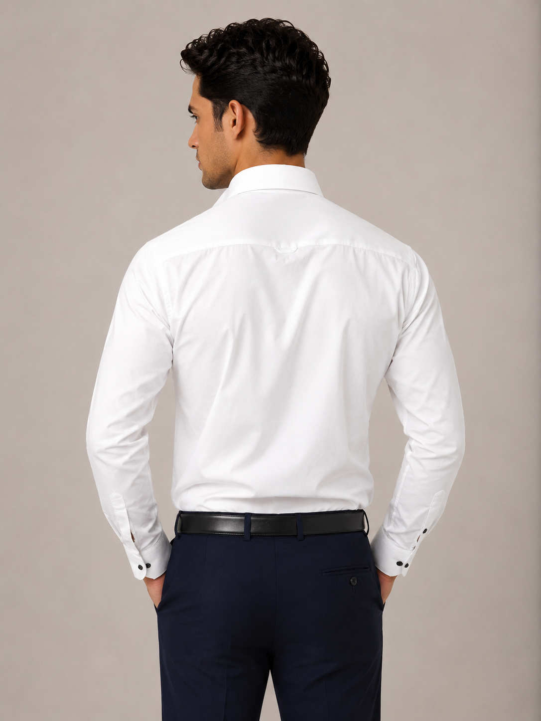 Satin solid color shirt