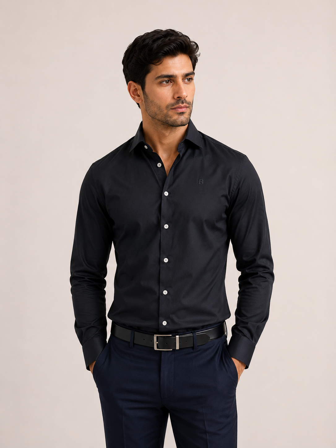 Solid Luxury Satin Lycra Partywear Shirt for Men