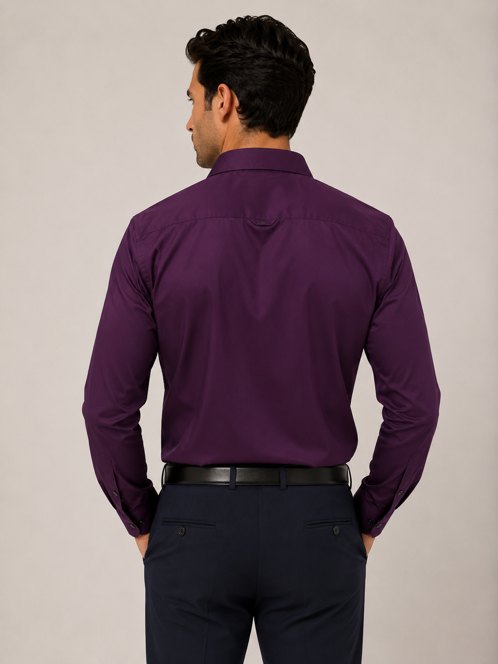 Satin solid color shirt