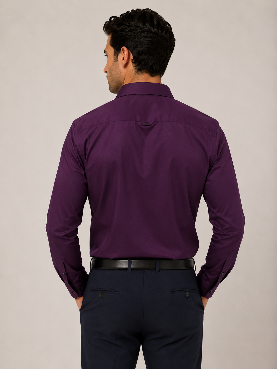 Satin solid color shirt