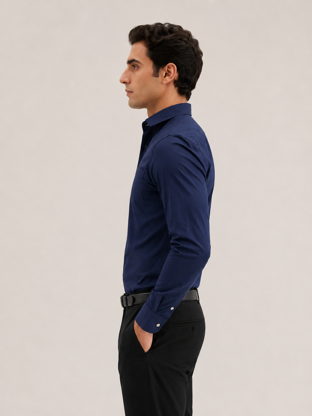 Dobby solid color shirt
