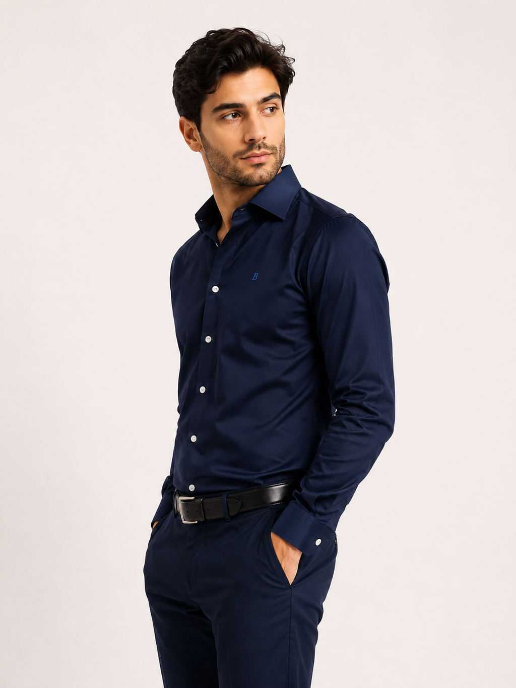 Solid Luxury Satin Lycra Partywear Shirt for Men