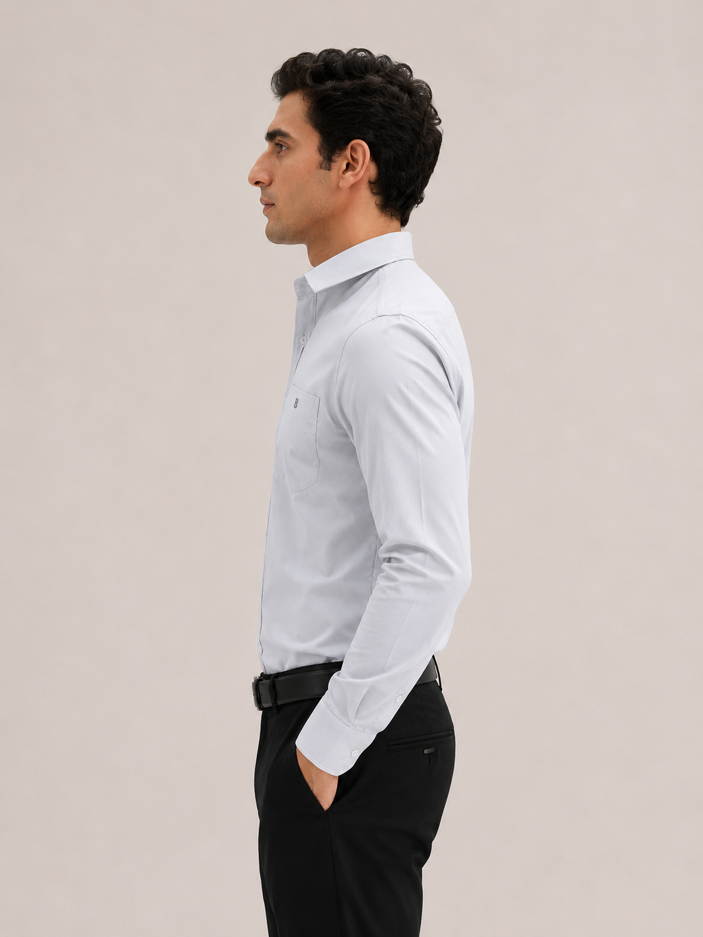 Dobby solid color shirt