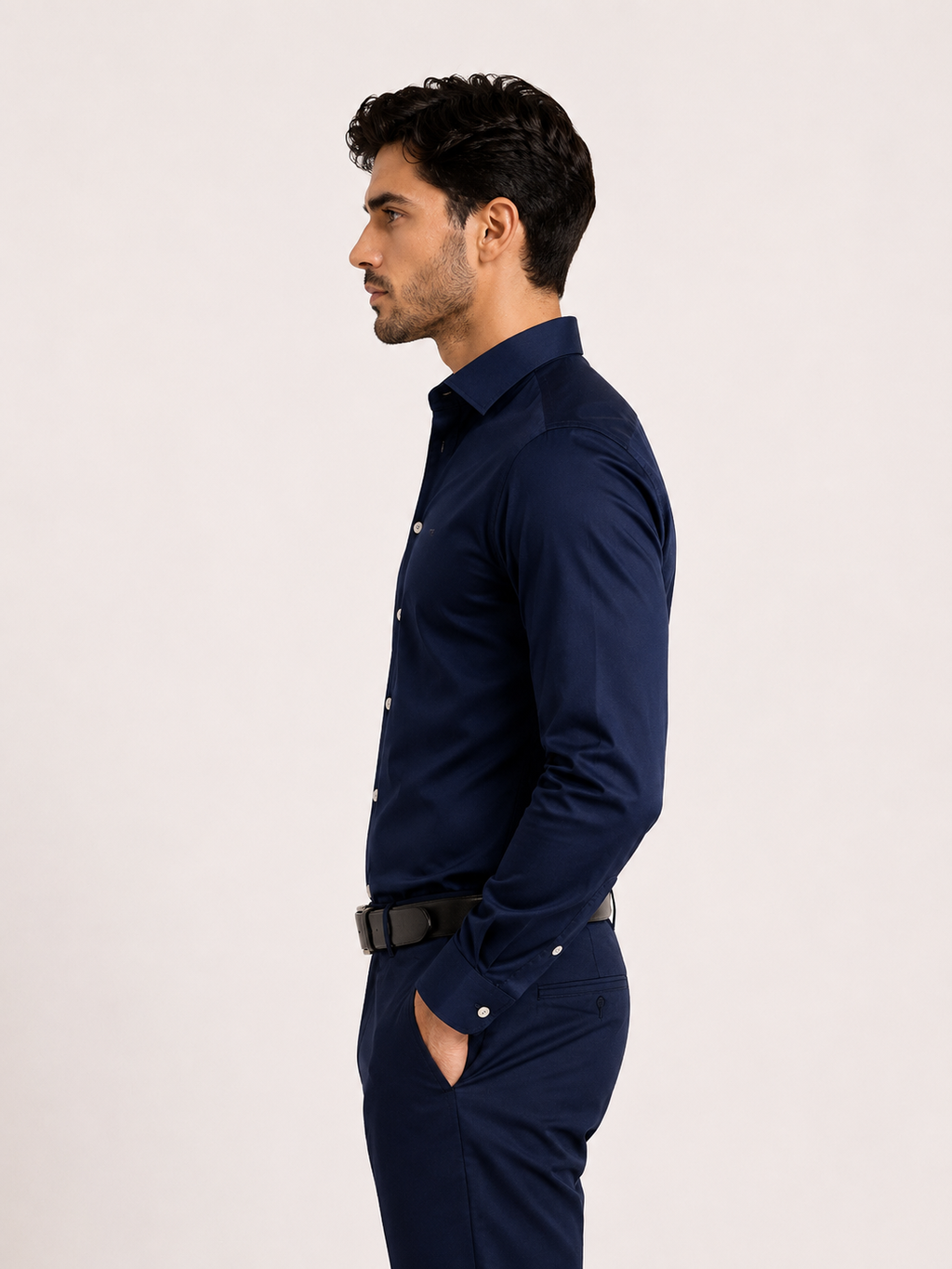 Solid Luxury Satin Lycra Partywear Shirt for Men