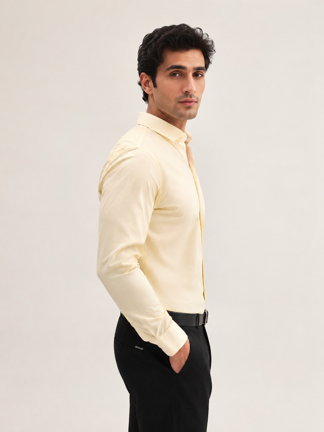 Dobby solid color shirt