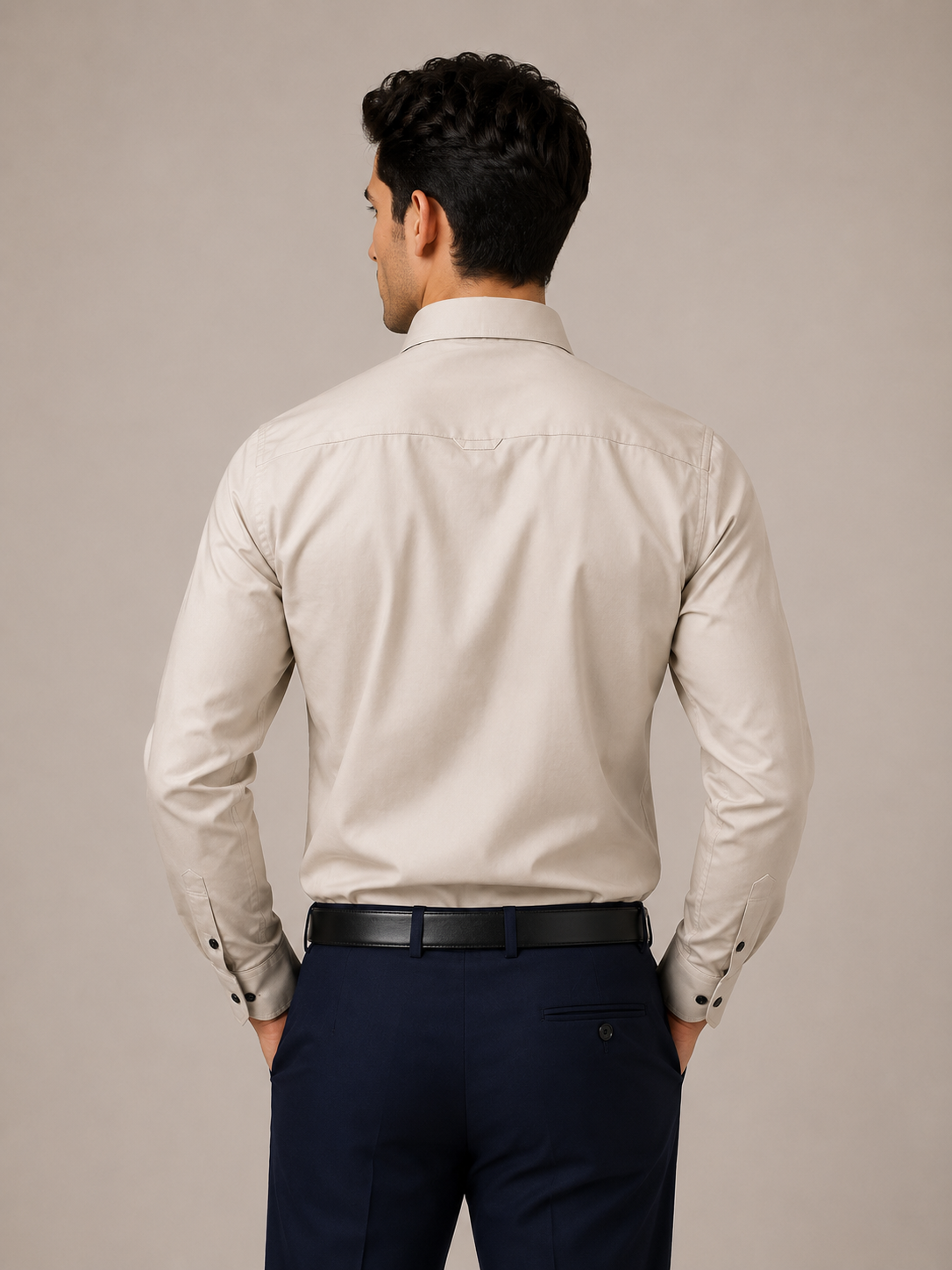 Satin solid color shirt