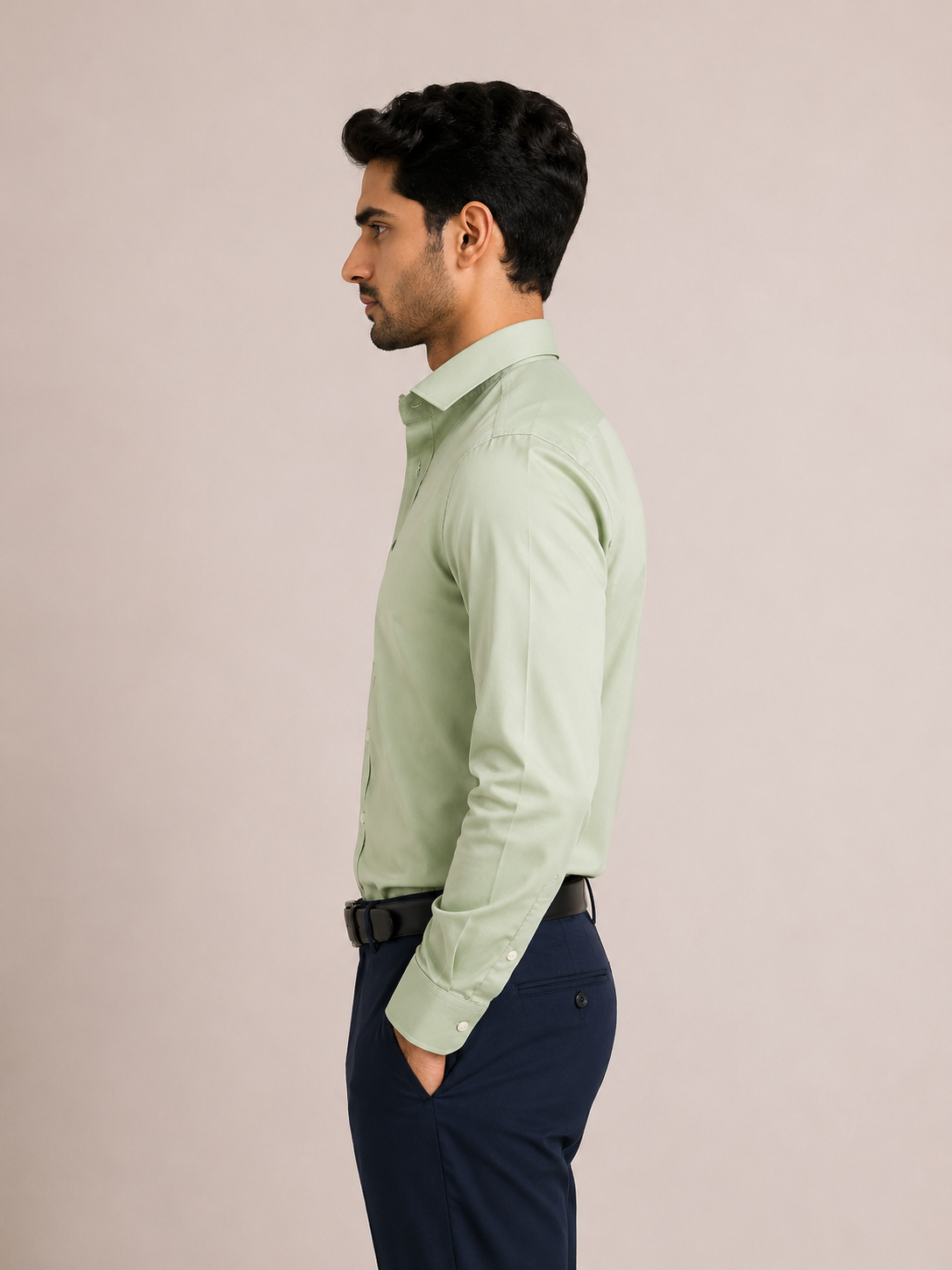 Solid Luxury Satin Lycra Partywear Shirt for Men