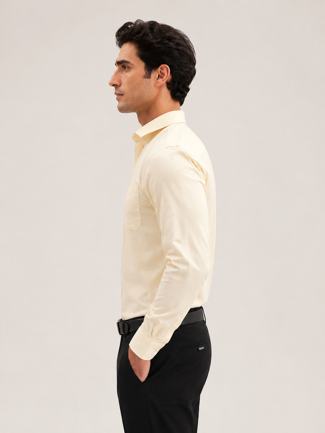 Dobby solid color shirt